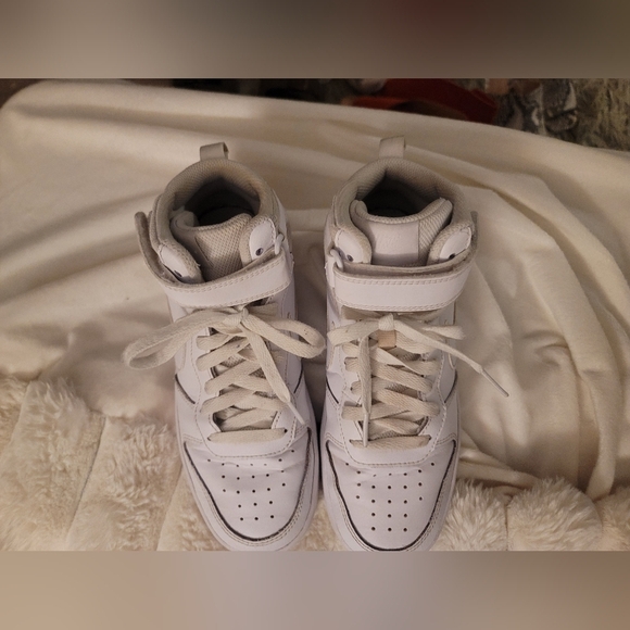 Nike Court Borough Mid 2 White/White Sneakers Shoes CD7782-100 5Y - Picture 5 of 11